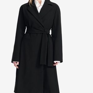 Black nylon Trench Coat - 100% Recycled Materials